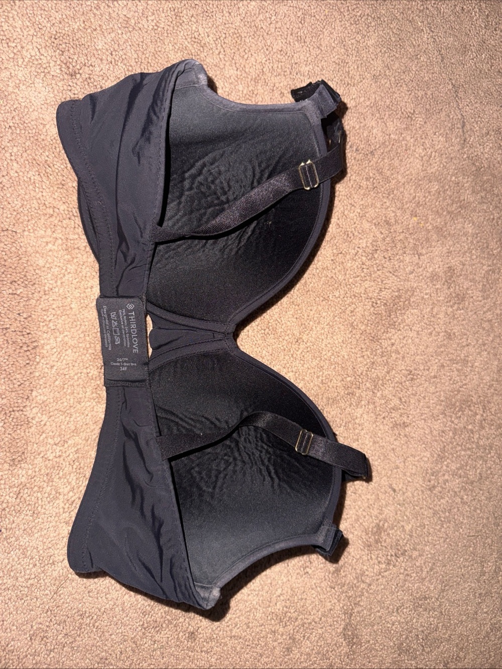 ThirdLove Smooth Underwire Black T-Shirt Bra - Picture 5 of 6